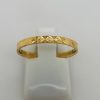 9ct Yellow Gold Carissima Huggie Hoop Earrings with Cross Striped Hoop Earrings 6 x 15.5mm Gold Chain 