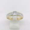 9ct Yellow Gold Lab-Grown 0.52ct Diamond Cluster Stud Earrings - AUER840 Gold Earrings 