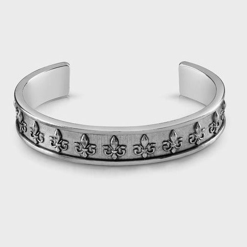 Guess Stainless Steel 12mm Embossed C-Bangle - UMB01326JWASL GUESS JEWELLERY 
