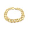 Sterling Silver 21cm Belcher Bracelet With Puff Heart Padlock Sterling Silver Bracelets 