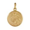 9ct Yellow Gold Polished Hollow Oval Tubed Cross Pendant 21mm Wide Gold Pendants 