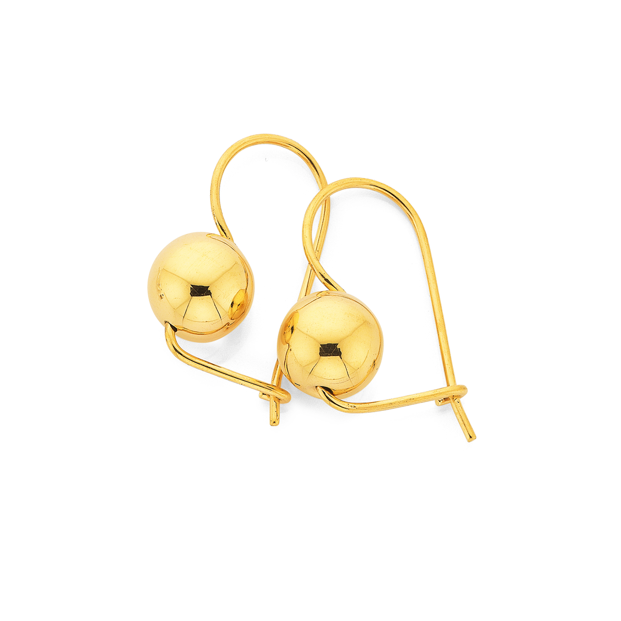 9ct Yellow Gold 8.00mm Euroball Earrings Gold Earrings 