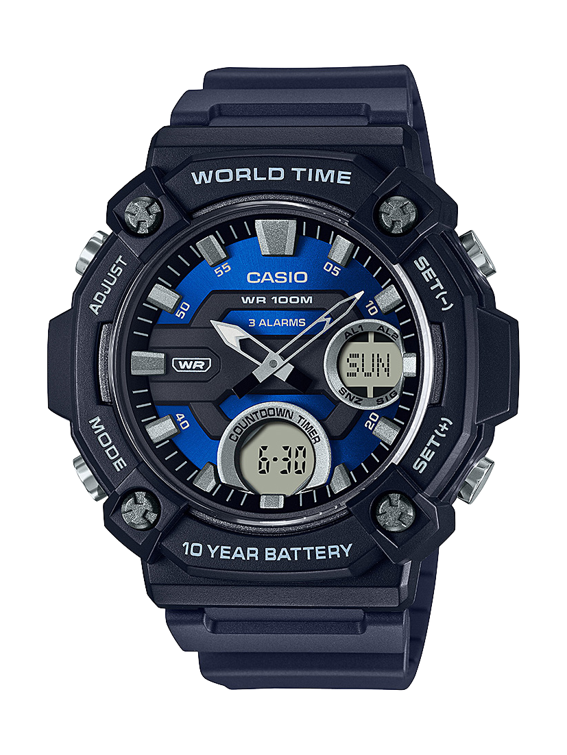 Casio Duo 10 Year Battery 100m WR 0 AEQ120W-2A CASIO 