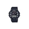 Casio Gents Analog Cram Dial Black Numbers Black Case, Black/Green Velcro-Fastening Band - MW240B-3B CASIO 