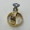 22ct Gold 1908 Full Sovereign Coin Ring with 9ct Gold 0.27ct Diamond Set Ring Mount Greenstone?Jewellery 