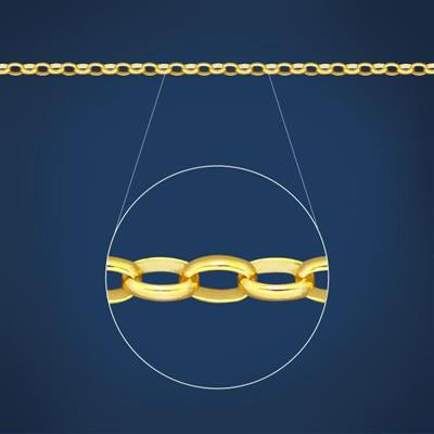 9ct Yellow Gold (BO3) Oval Belcher Chain Gold Chain 