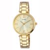Lorus Men's Gold Tone Black Dial 100m Water Resist Watch - RH938PX-9 LORUS 