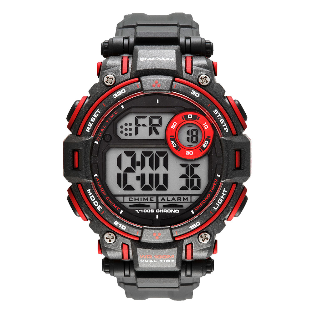 Maxum Surfari Kids Black and Red Digital Watch - X1706L1 MAXUM 