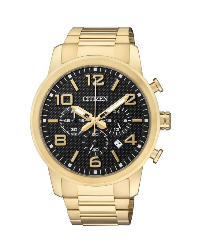 Citizen Gents Quartz Gold Tone Chronograph Watch - AN8052-55E Citizen Quartz 