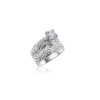 9ct White Gold 3 Stone Engagement Ring with 0.60ct Diamond  Setting Gold Rings 