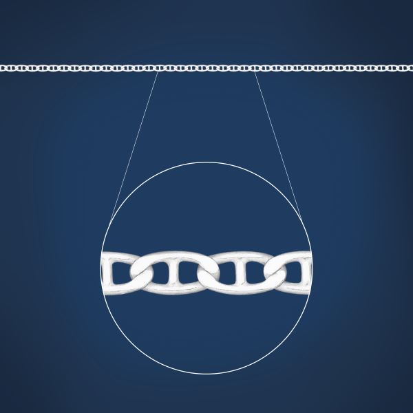 Sterling Silver BAND60 Gage Anchor Chain Sterling Silver Chains 