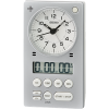 Rhythm Table Alarm Clock Blue Dial White Case - 8RE672WR03 Seiko 