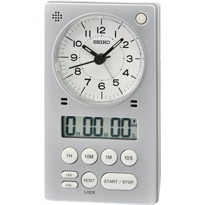 Seiko Multi Function Silver Colour Table Clock Seiko 