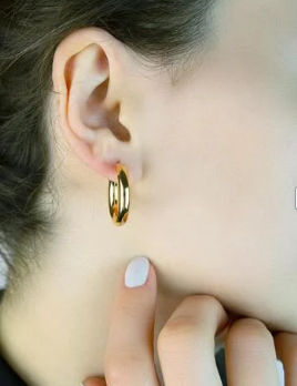 gold hoop earrings