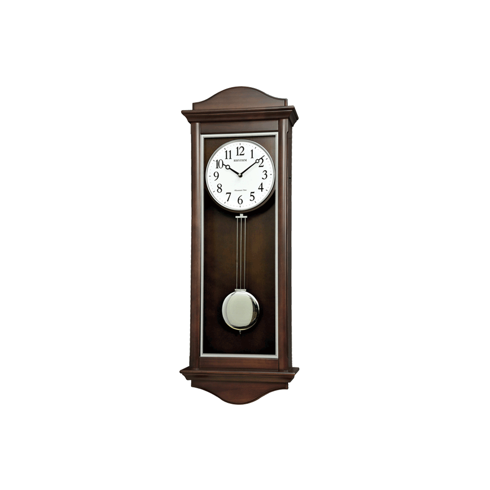 Rhythm Wooden Pendulum Clock - CMJ590NR06  