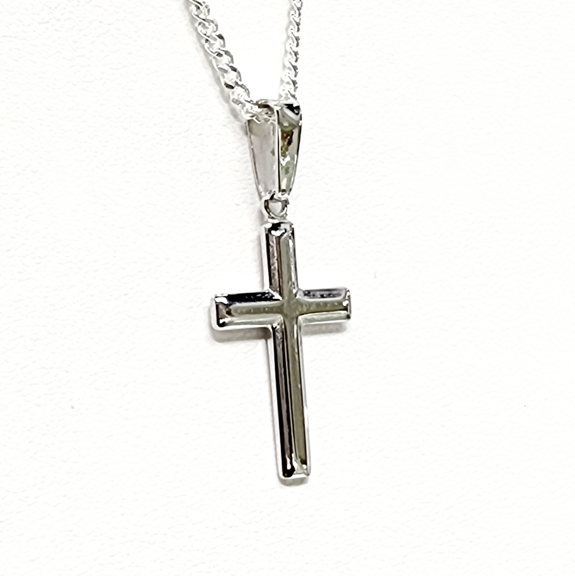 Sterling Silver Cross Pendant with CD50 Silver Chain Sterling Silver Pendants 