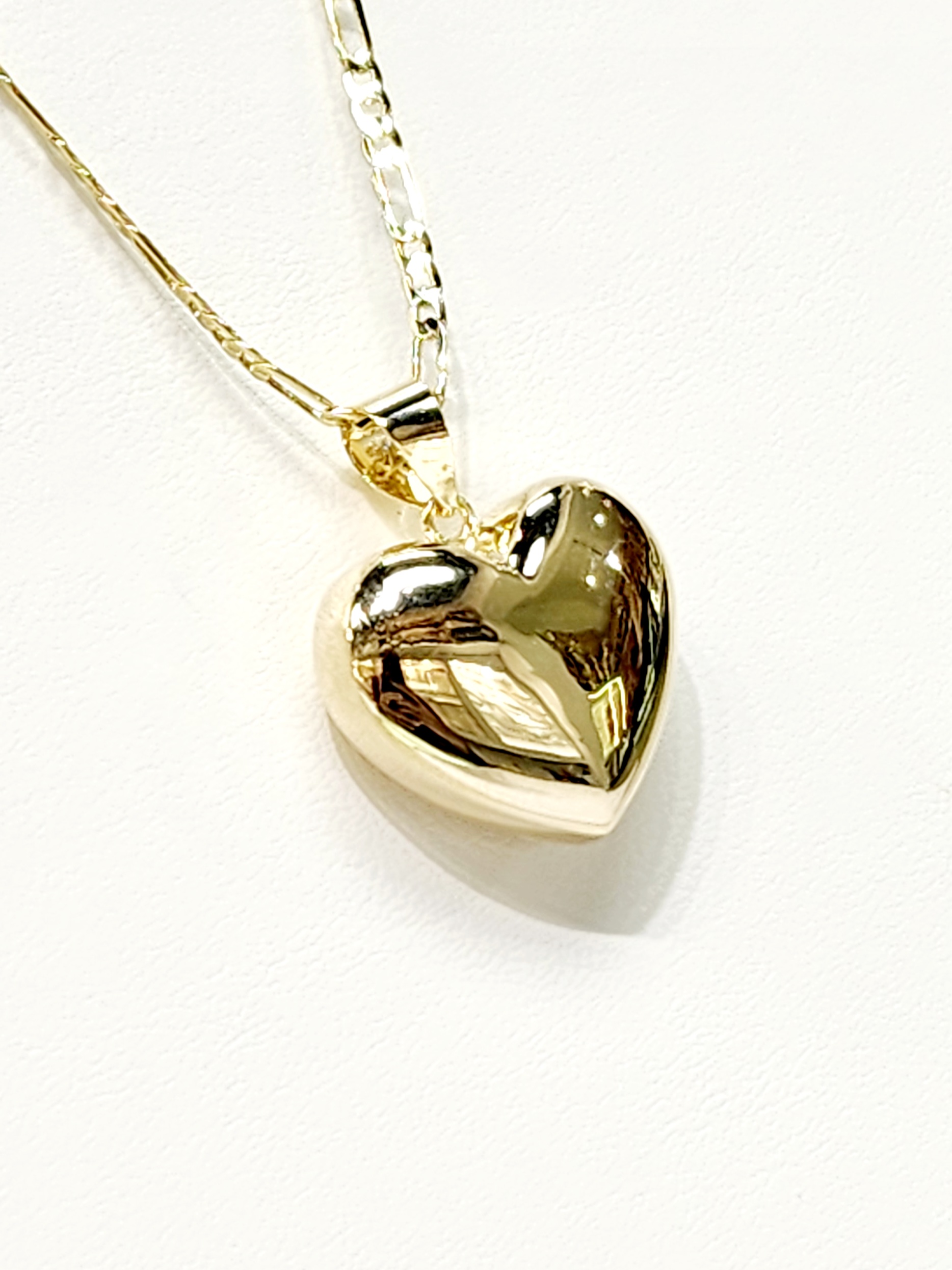 9ct Yellow Gold Polished Hollow Puff Heart 19mm Wide Pendant Gold Pendants 