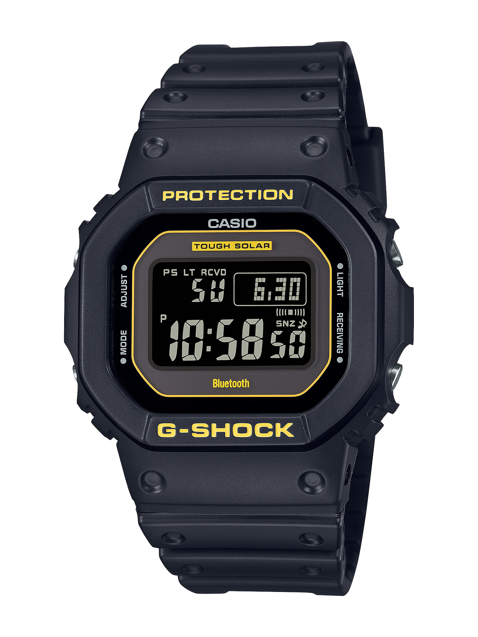 Casio G-Shock Black & Yellow Solar Powered Bluetooth 200M Black Resin Band - GWB5600CY-1D G-SHOCK 