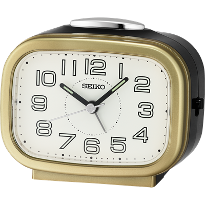 Seiko Bedside Gold Case Table Alarm Clock - QHK060-G Seiko 