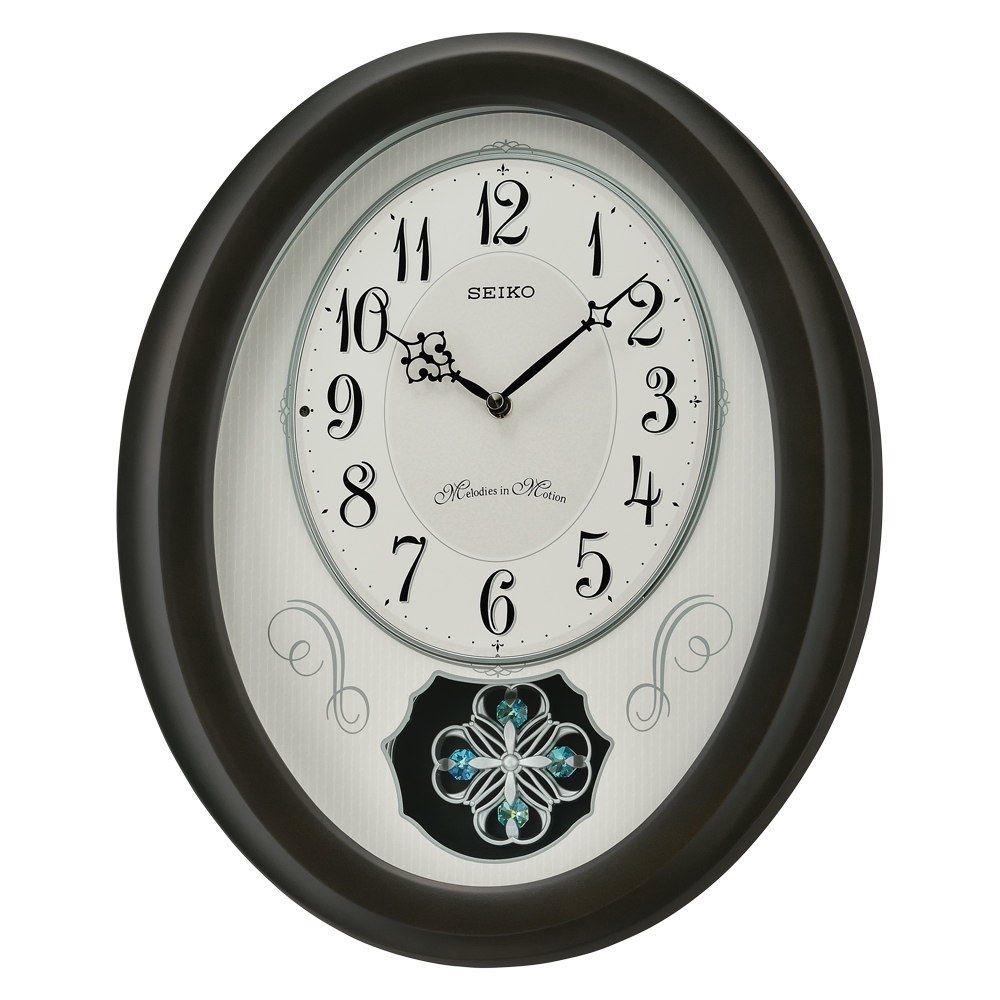 Seiko Wooden Case Melodies In Motion Musical Wall Clock - QXM606-N Seiko 