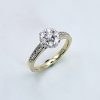 9ct White Gold Brilliant Cut 0.25ct Diamond Cluster Drop Pendant Gold Pendants 