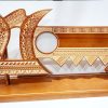 21st Wooden Key Brown Shade Island Design On Stand With Hibiscus Flower 21st Keys 