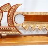 21st Wooden Key Brown Shade Island Design On Stand With Hibiscus Flower 21st Keys 