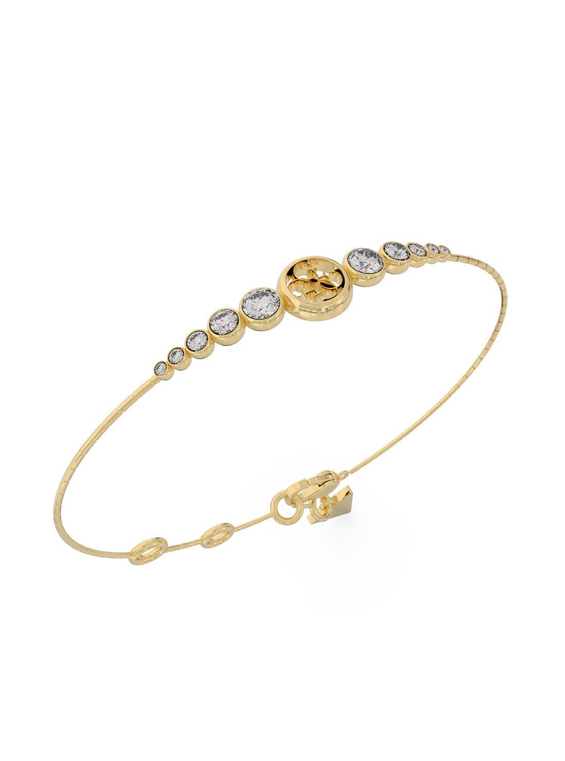 Guess Gold Tone 4G Logo Crystal Bracelet GUESS JEWELLERY 