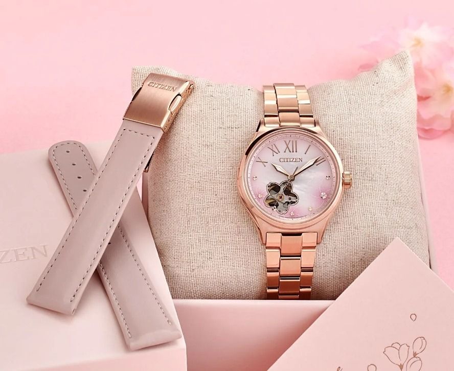 Citizen Ladies Limited Edition Rose Gold Tone Automatic 100M WR Watch - PC1017-70Y Citizen Eco-Drive 