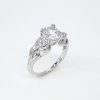 Sterling Silver Halo Princess Cut Split Shank Pave Set CZ Setting Engagement/Dress Ring Sterling Silver Rings 