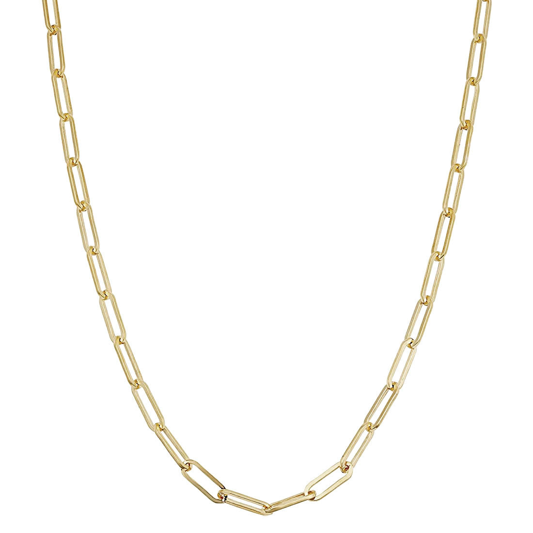 9ct Yellow Gold Oval Paperclip Link Chain Gold Chain 