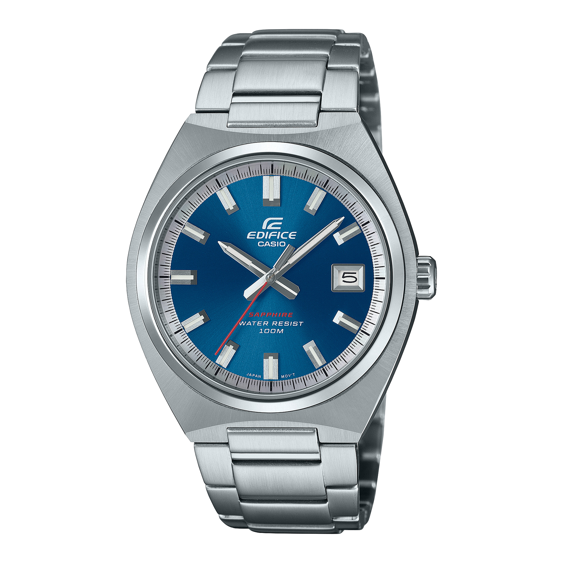 EDIFICE Motorsports Analog Timepiece 100M WR Blue Dial Stainless Steel Case & Band - EFB109D-2A G-SHOCK 