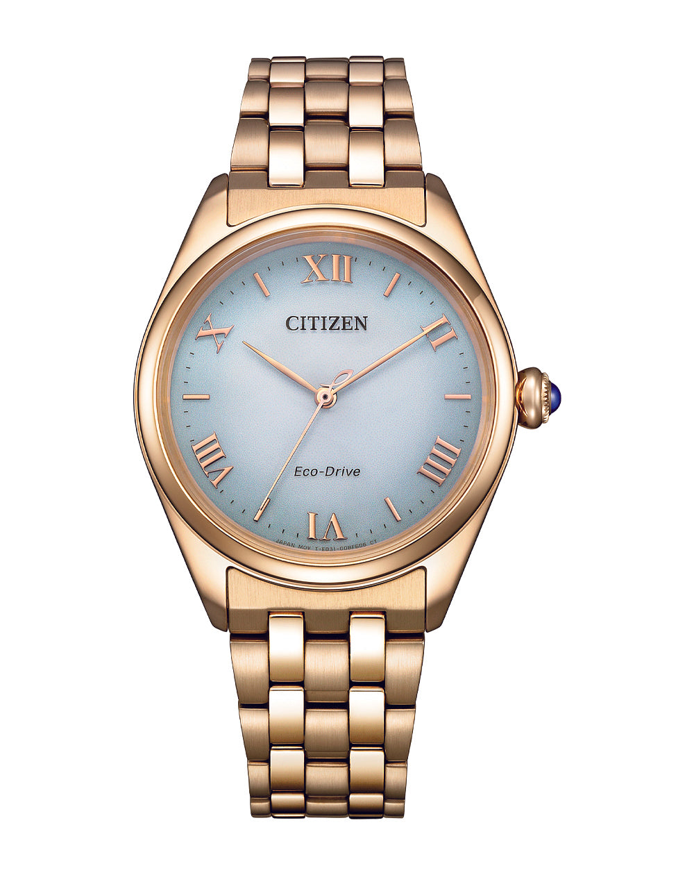 Citizen Eco-Drive Ladies Rose Gold Stainless Steel Watch - EM1143-81X 9ct Gold Ring, Gold Jewellery, Gold Rings 
