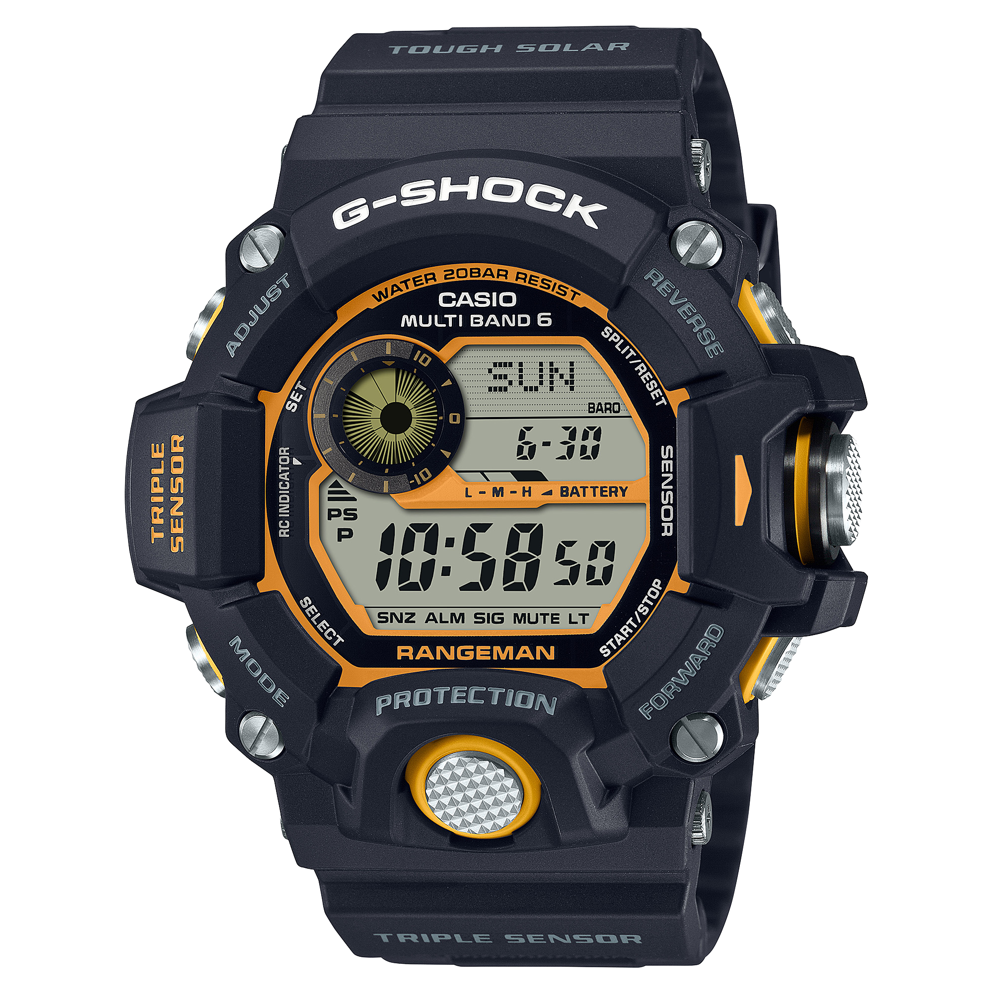 Casio G-Shock Digital Rangeman Series Triple Sensor 200M WR - GW9400Y-1DR G-SHOCK 