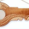 21st Maori Design Key with Laser Engraved Patterns & 21 Round Paua Shell Inlay - Design 2146 21st Keys 