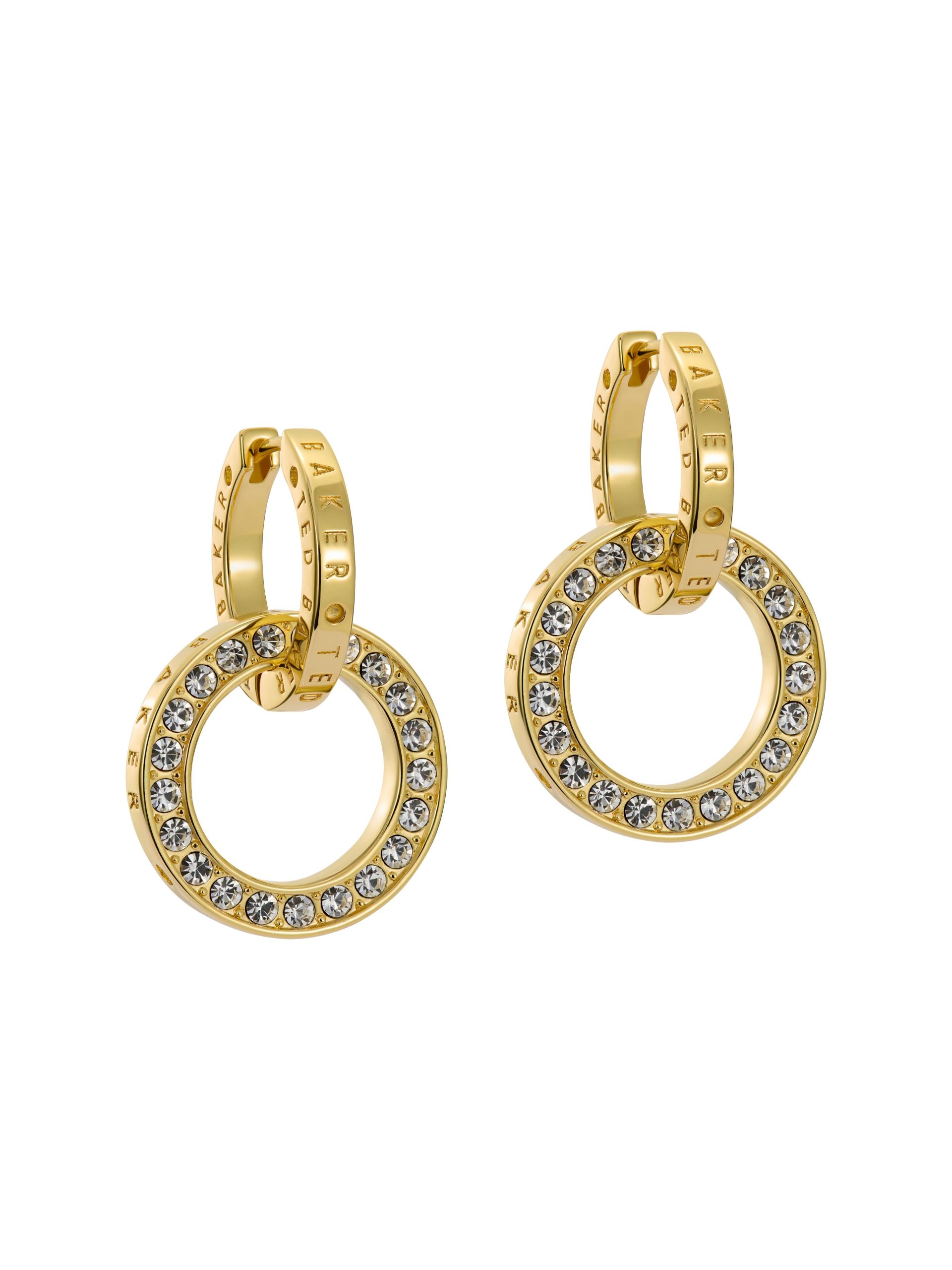 TED BAKER LINA Crystal Double Link Drop Hoop Earrings - TBJ3851-02-02 CASIO 