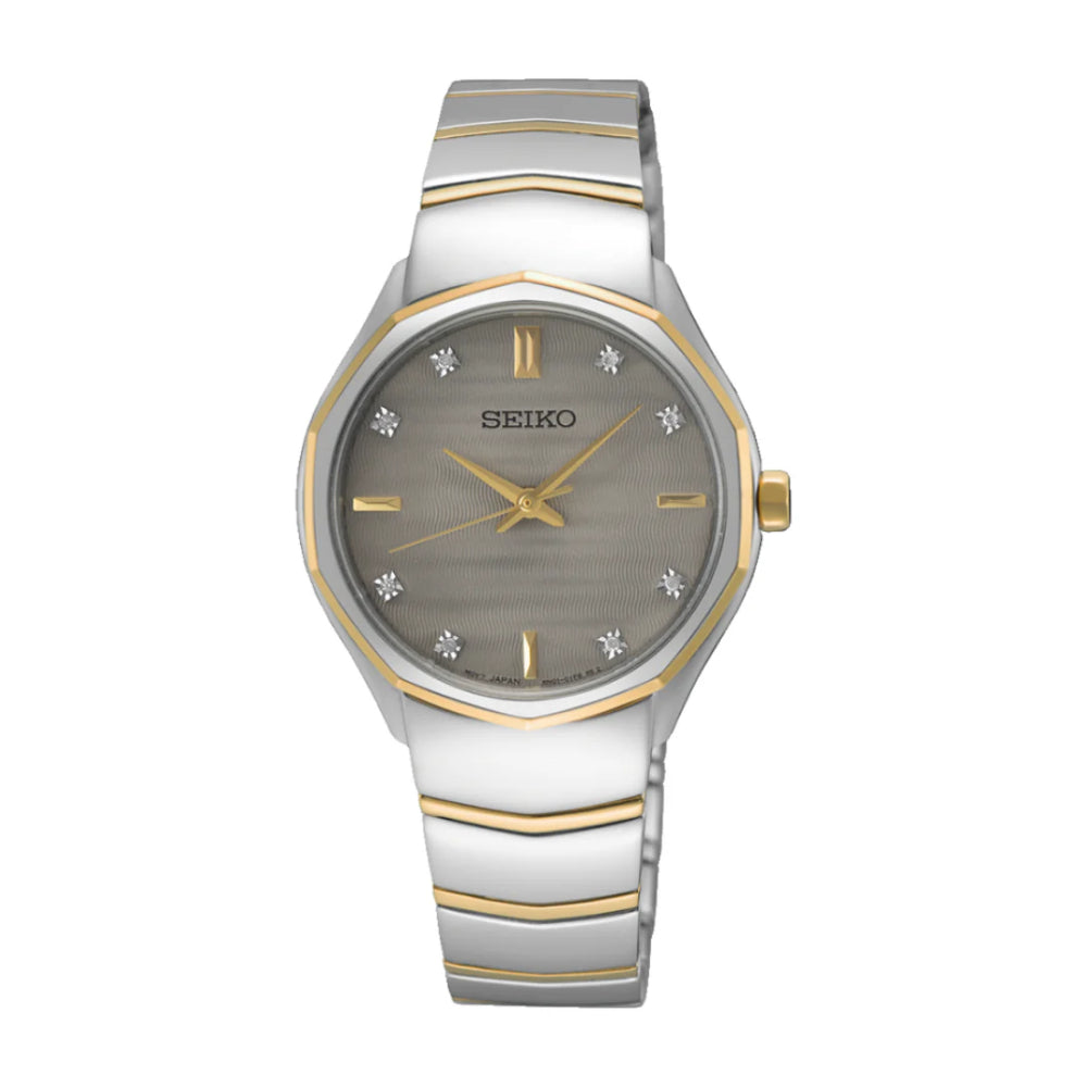 Seiko Quartz Conceptual Two-Tone Stainless Steel Case & Strap - SUR616P1 CASIO 