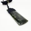 New Zealand Greenstone Heart Necklace with Notches  