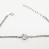 Sterling Silver Halo Princess Cut Split Shank Pave Set CZ Setting Engagement/Dress Ring Sterling Silver Rings 