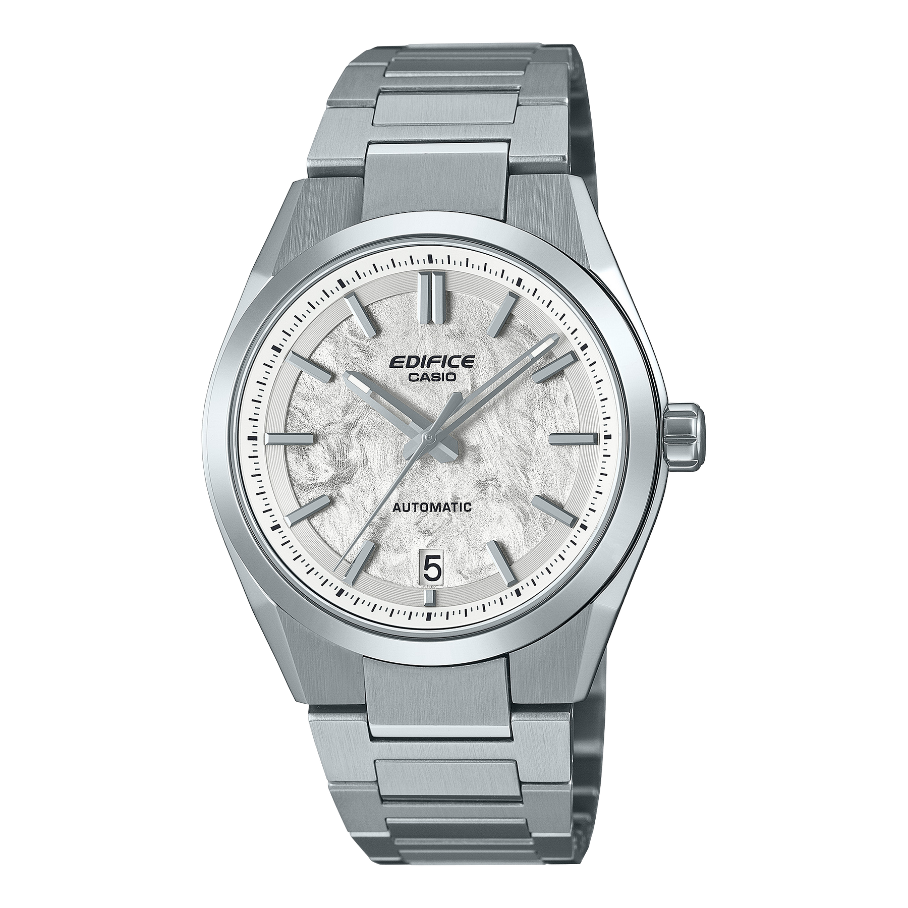 EDIFICE Analog Automatic White Dial, Stainless Steel Case & Band, 100M WR - EFK100D-7A G-SHOCK 
